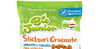 ECO BIO JUNIOR STICKS URI CU MORCOVI SI TURMERIC