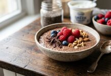 Budinca de chia double protein