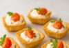 Mini tarte cu crema de branza si telemea de vaca