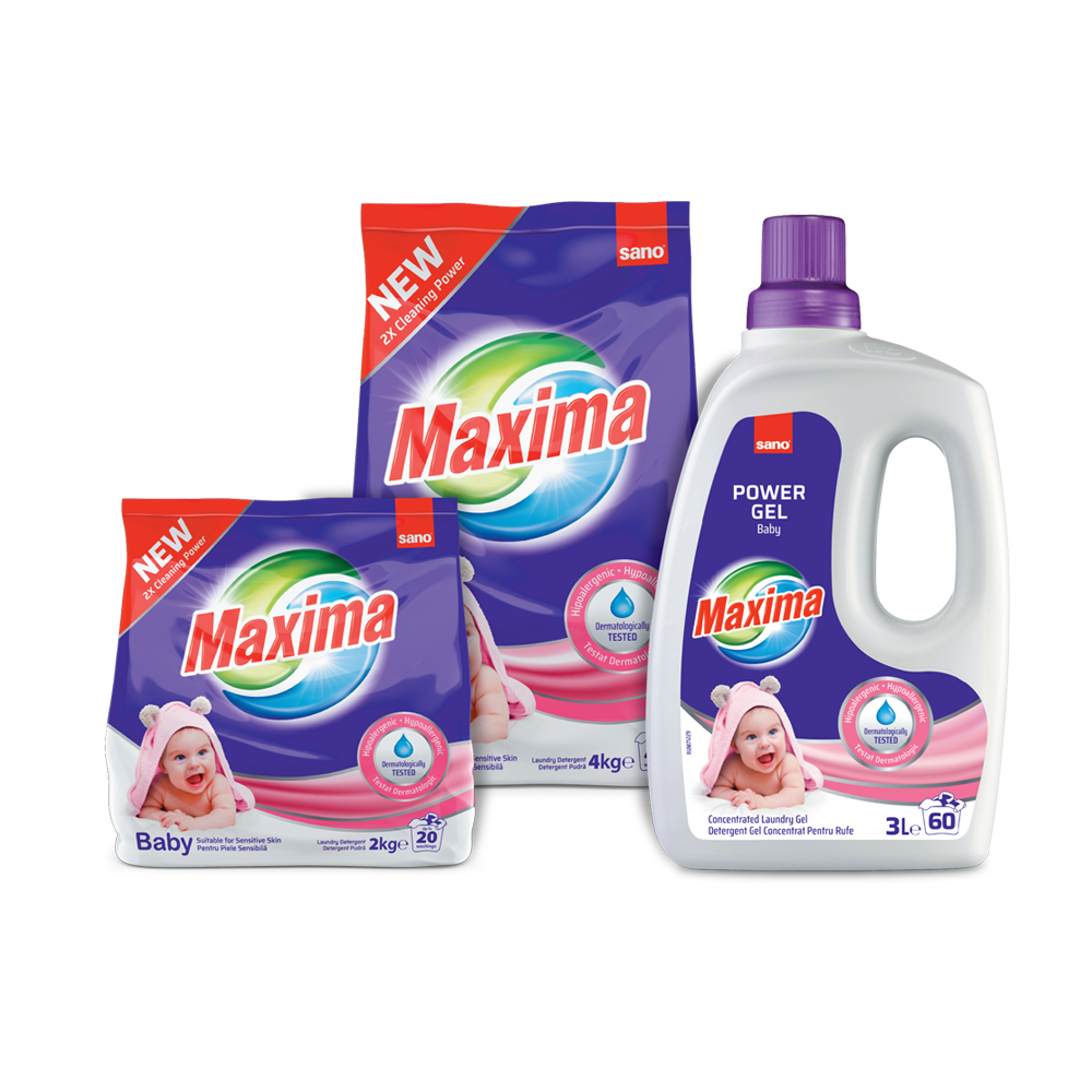 Noul detergent de rufe Sano Maxima Baby