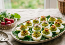 Oua umplute cu avocado si hrean Oua umplute cu avocado si hrean