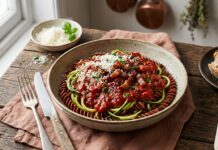 Paste de linte cu sos Amatriciana