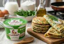 clatite cu cottage chesse covalact si verdeata