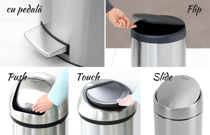 Cosuri de gunoi Brabantia tipuri
