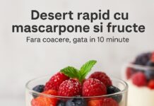 Desert rapid cu mascarpone si fructe – fara coacere, gata in 10 minute desert rapid cu mascarpone si fructe
