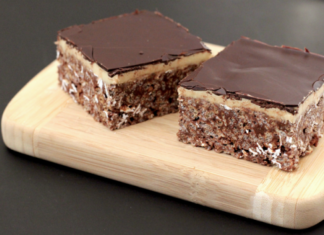 Tort de orez cu crema de ciocolata