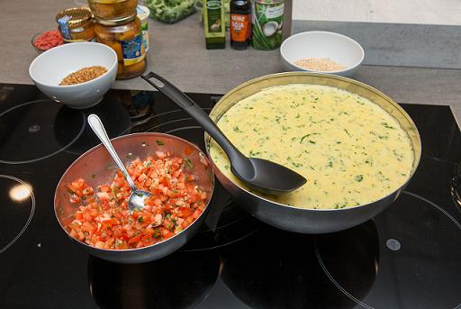 mamaliga cu ierburi proaspete