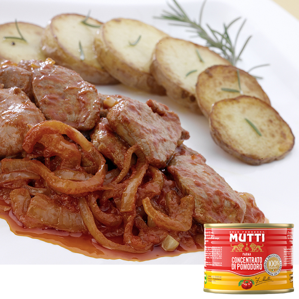 Ficat de vitel cu Mutti Concentrat de rosii