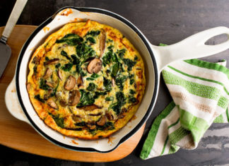 Fritata cu ciuperci si branza