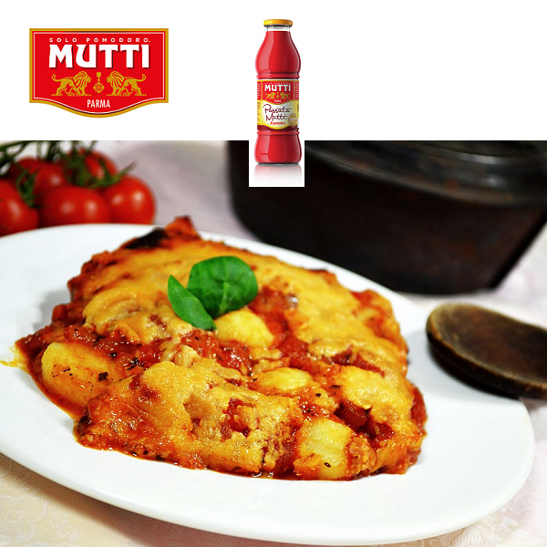 Gnocchi cu sos de rosii Mutti si mozzarella