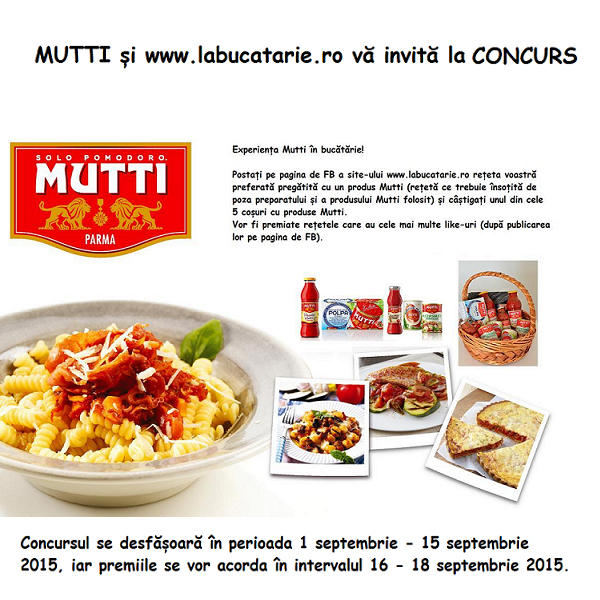 MUTTI si www.labucatarie.ro va invita la CONCURS!