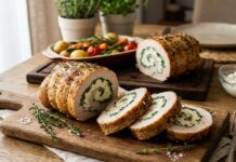 rulada de curcan cu spanac ricotta si nucsoara