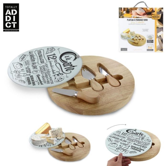 Set 4 piese pentru servire branzeturi