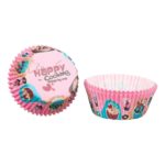 Set 75 forme hartie pentru briose roz